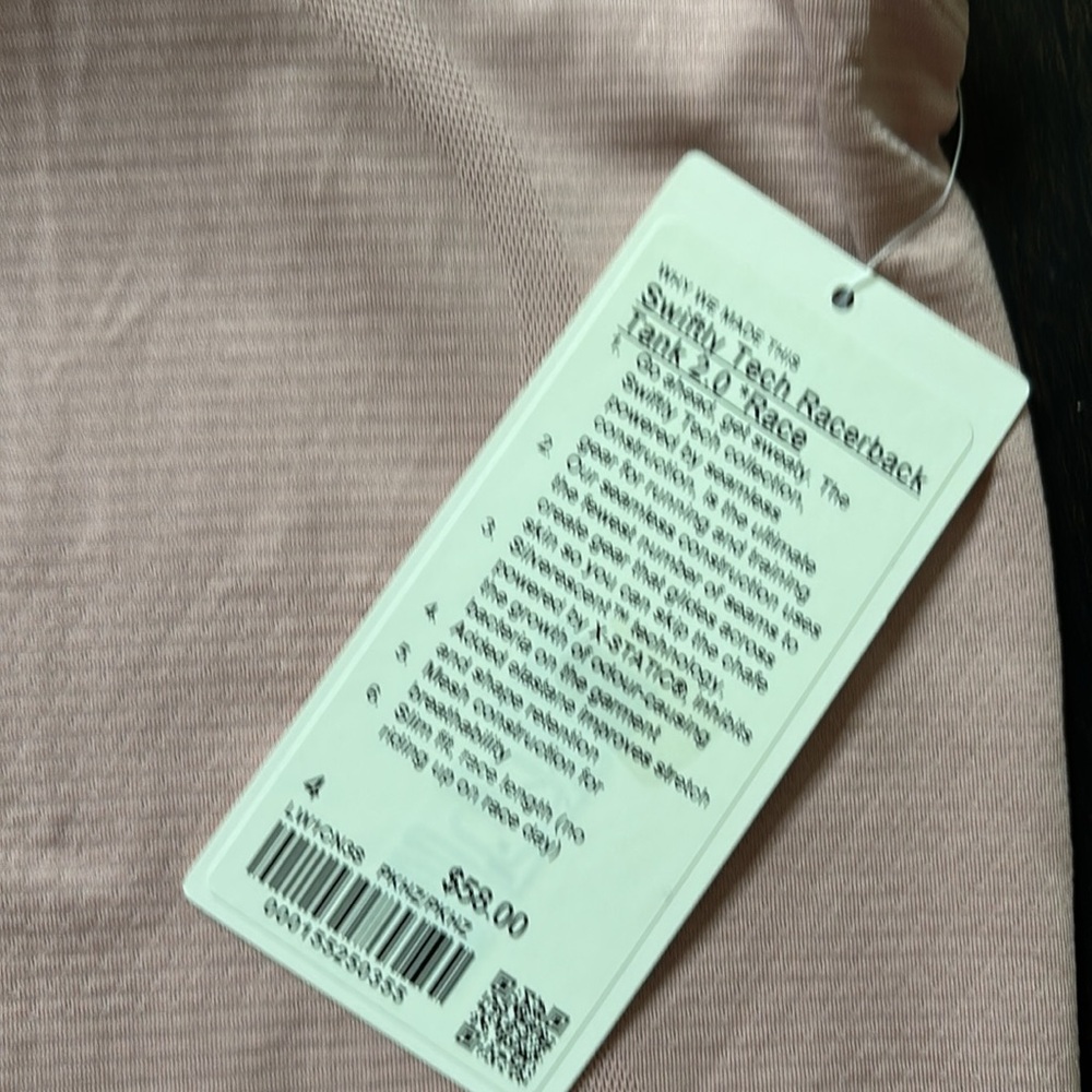 LULULEMON SWIFTLY TECH RACERBACK TANK 2.0 RACE IN PINK HAZE SZ 4 NWT - Picture 5 of 6